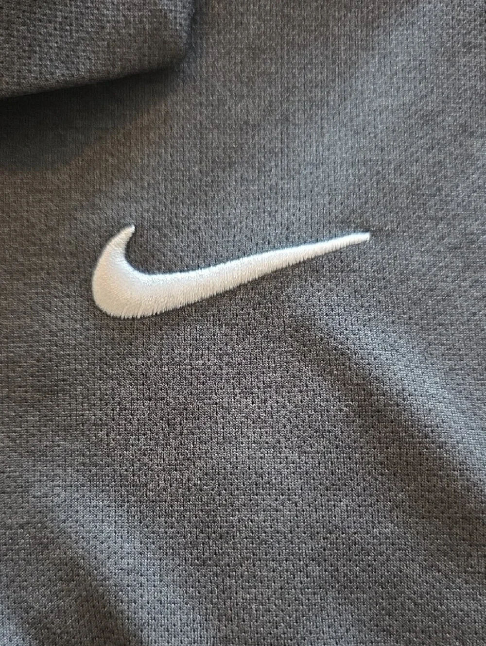 Nike Men’s Charcoal Gray Polo with White Swoosh